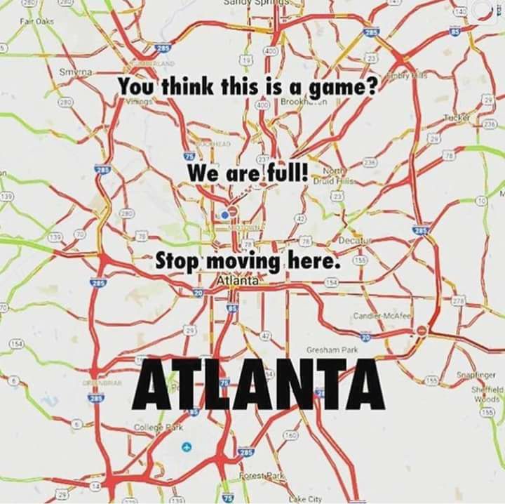 metro atlanta traffic map