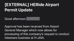 Atlanta Airport's Approval for HERide